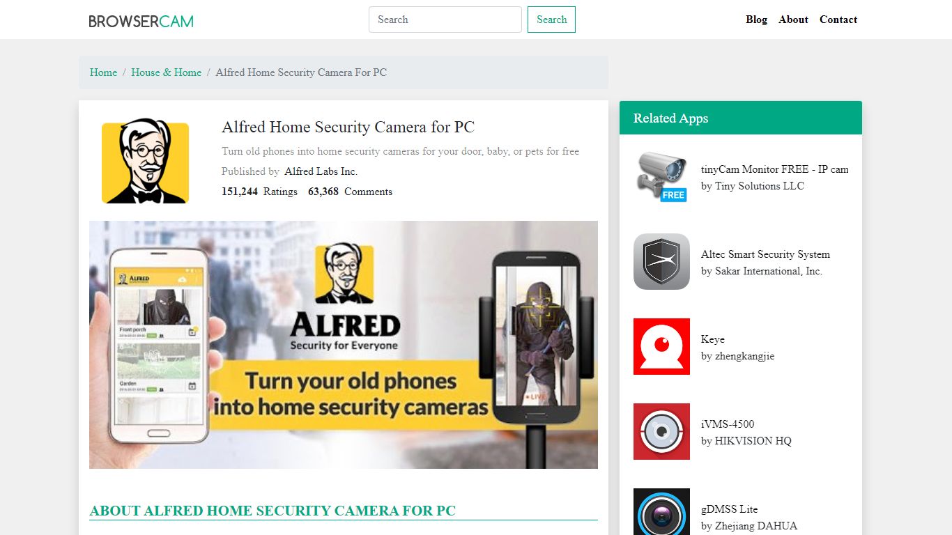 Alfred Home Security Camera for PC - How to Install on Windows PC, Mac